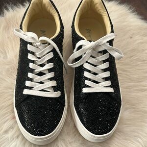 Rhinestone platform sneakers